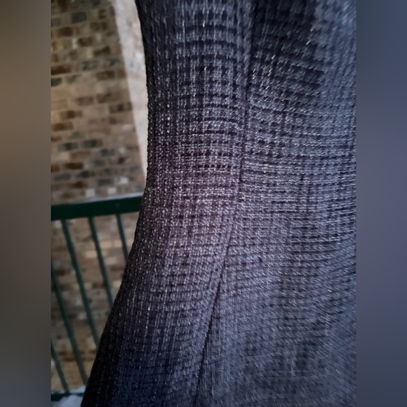 🆕 AQUA Tweed Drop Waist Mini Dress Exclusive Pearl Strap Bow Detail Size S Party - Picture 9 of 16